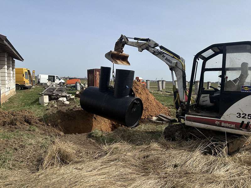 Монтаж септика на учатке